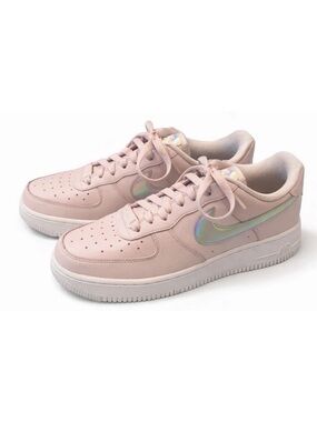 Nike Air Force 1 Low Pink Holographic Swoosh Womens 7.5